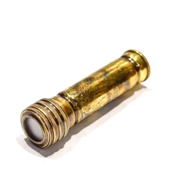 Pure Brass Kaleidoscope Stained Glass Artisan Craft Fashion Designer Kids Gift - Picture 2 of 8